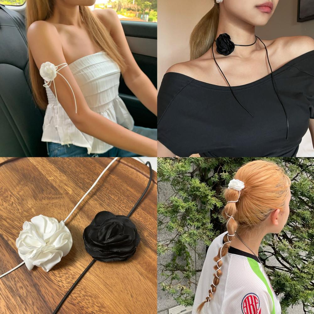 [무배/당일출고] 1+1할인 플라워 코사지 초커 목걸이