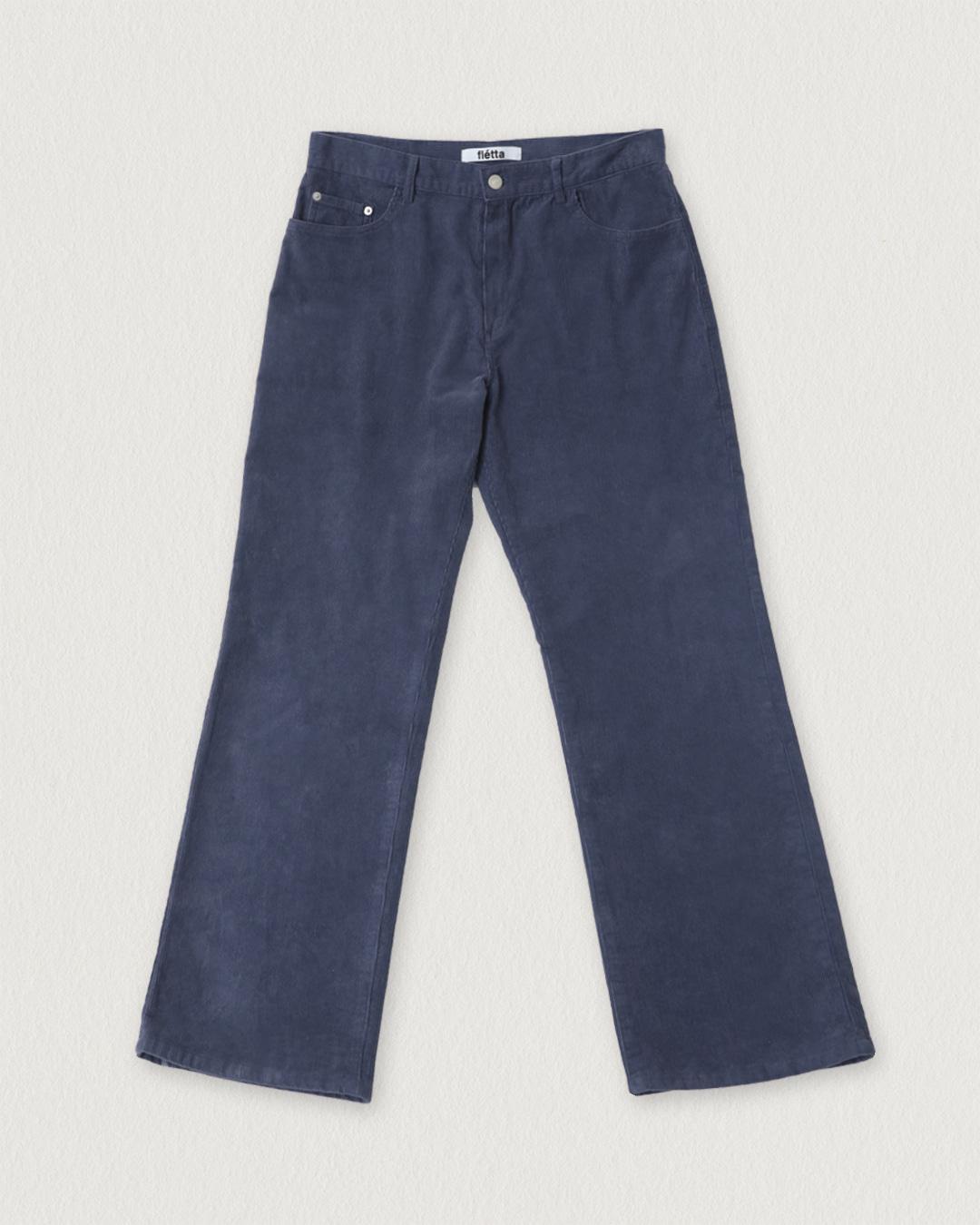 flétta Corduroy Pants_GrayBlue