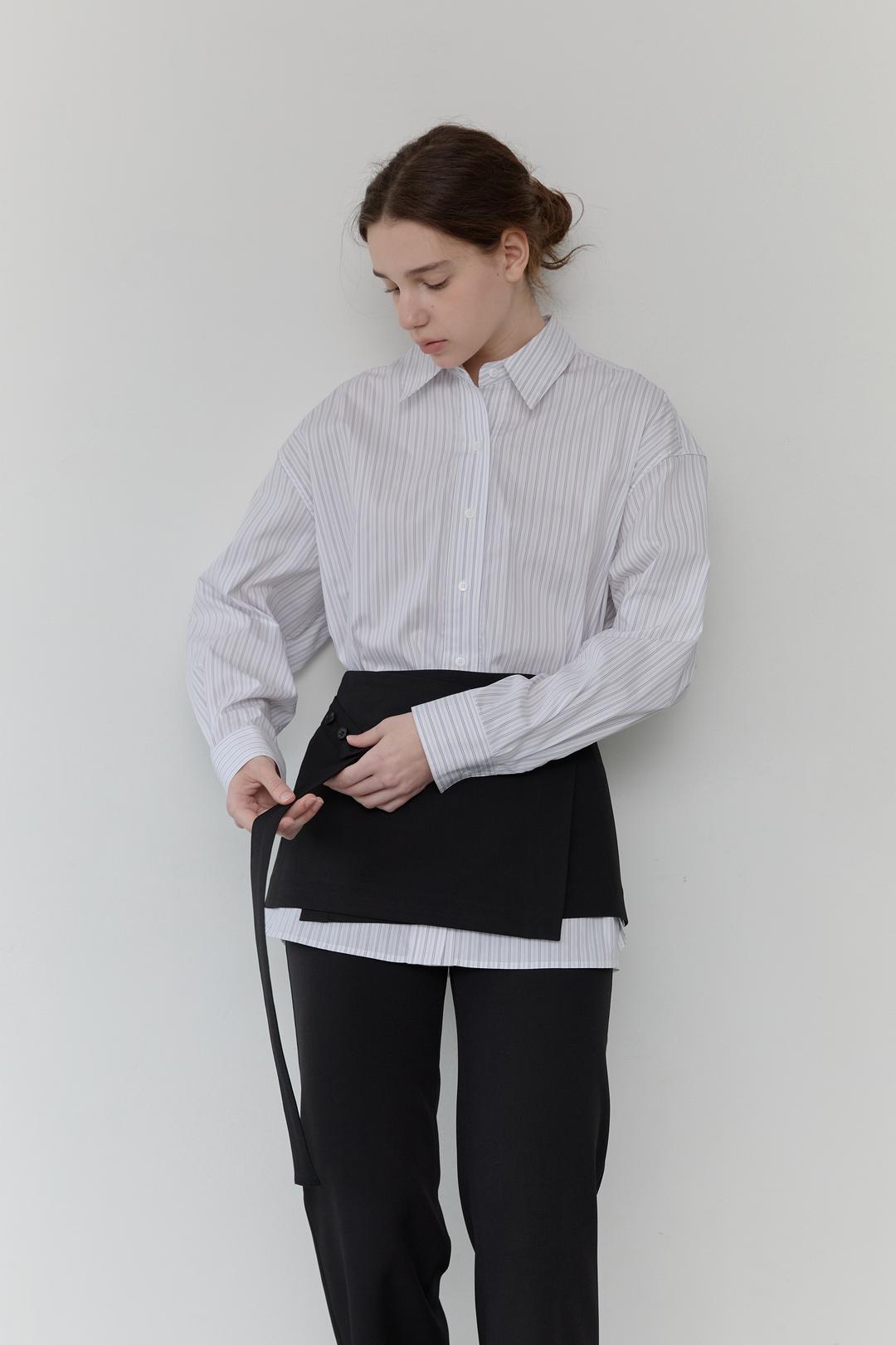 Layered Wrap Skirt - Black