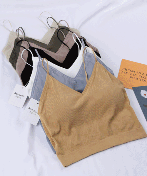 노브라 캡내장 패드 일체형 런닝 끈 브라탑나시 심리스 인견 모달 브라캡 나시 크롭나시 크롭탑 민소매 예쁜 속옷 편한 브라 노와이어 여름 브라렛 브라탑