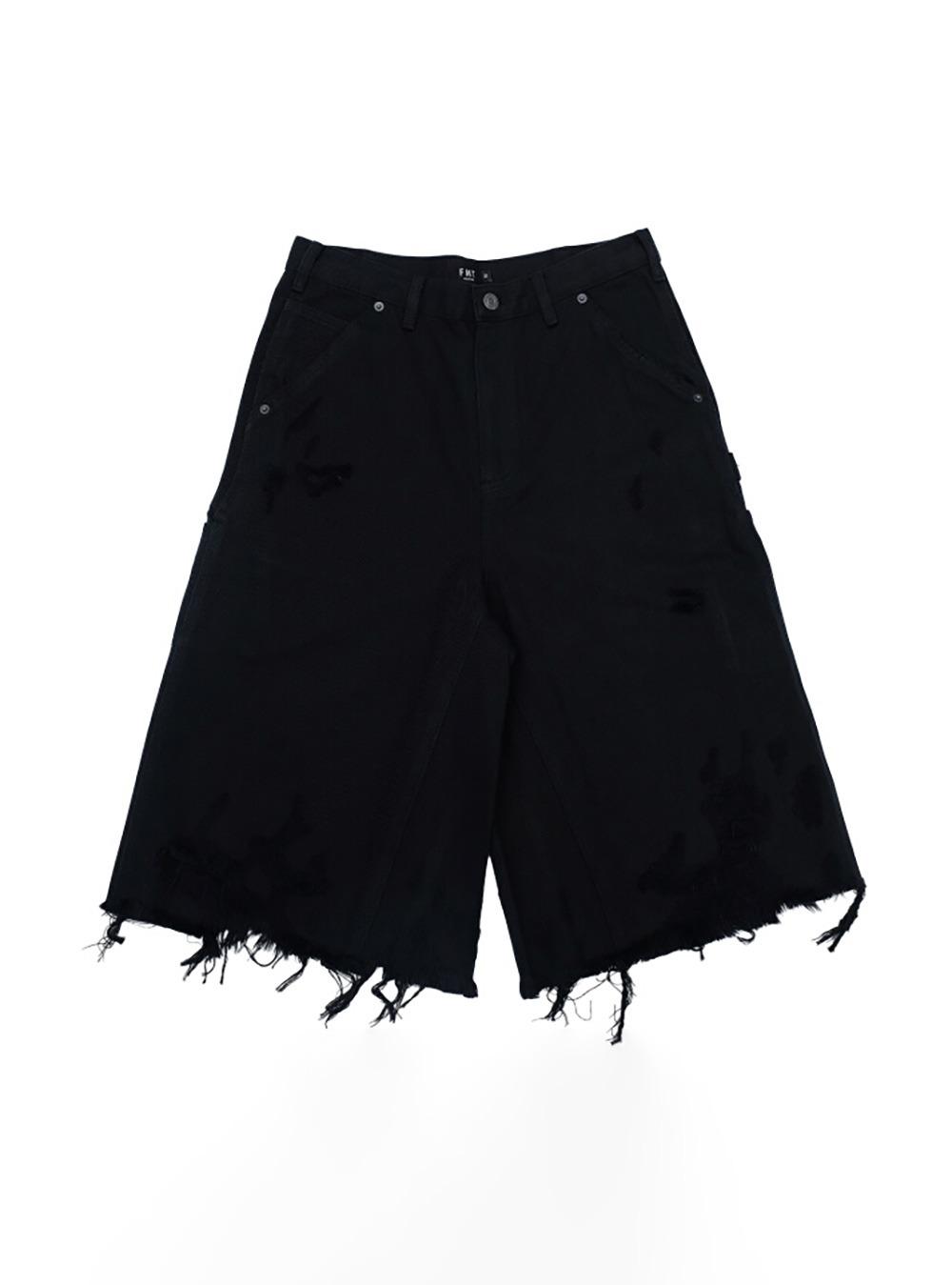 Distressed Wide Shorts