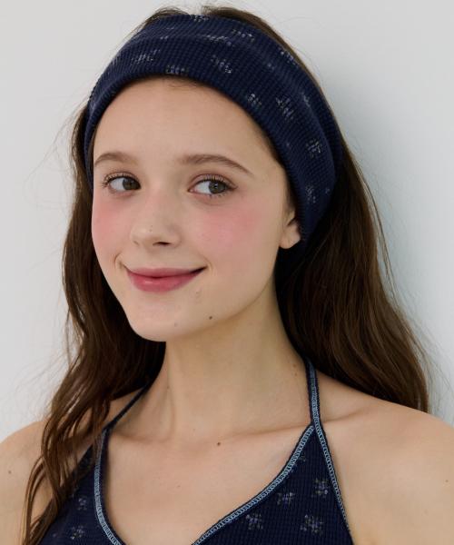 [25ss]Midnight Garden Headband - Midnight Navy