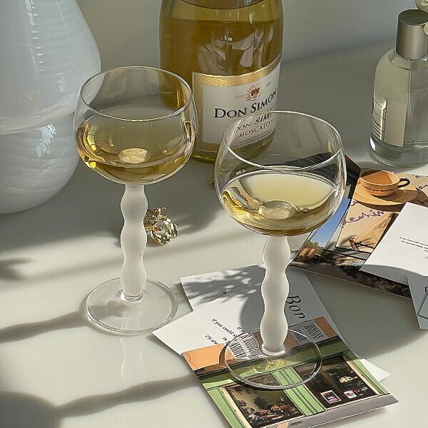 드숑 수작업 사틴 손잡이 글라스 잔