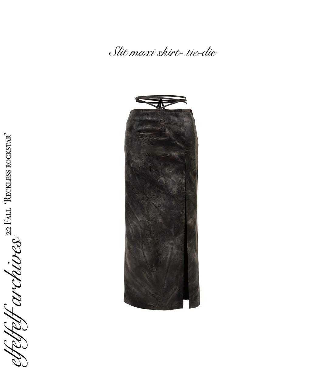 SLIT MAXI SKIRT - TIE DIE