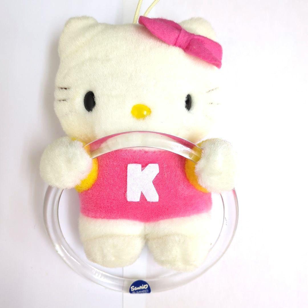 値下げ。キティちゃんぬいぐるみ付きタオル掛け・レア