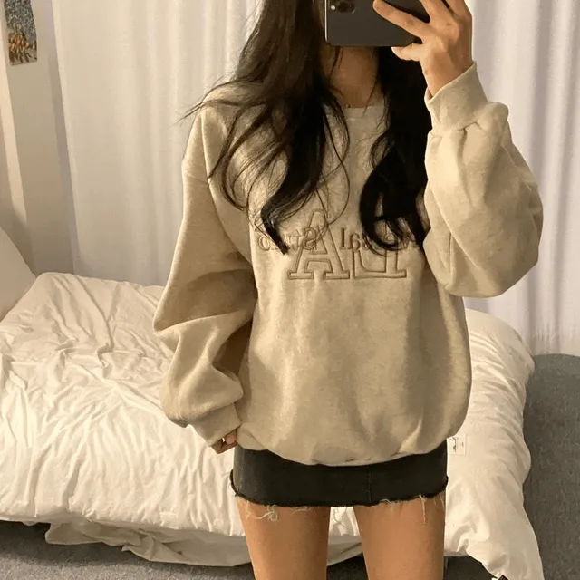 [주문폭주!!*/빠른발송] D. 러블리 자수 맨투맨