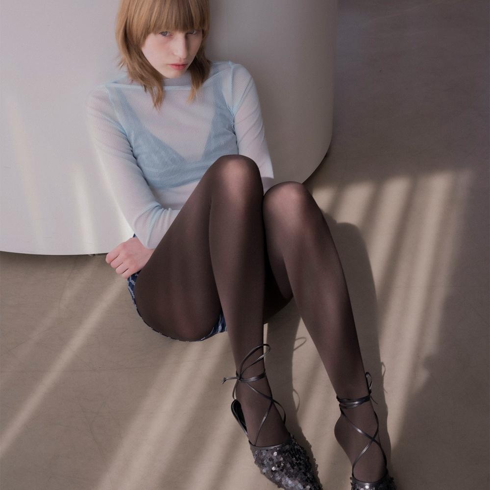 [IHM2402ST16] 컬러스타킹 60D 브라운