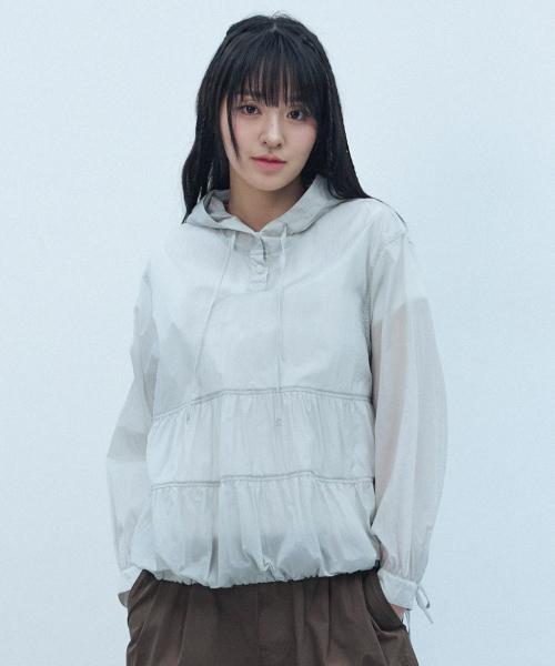W SHEER TIERED TOP [MINT]