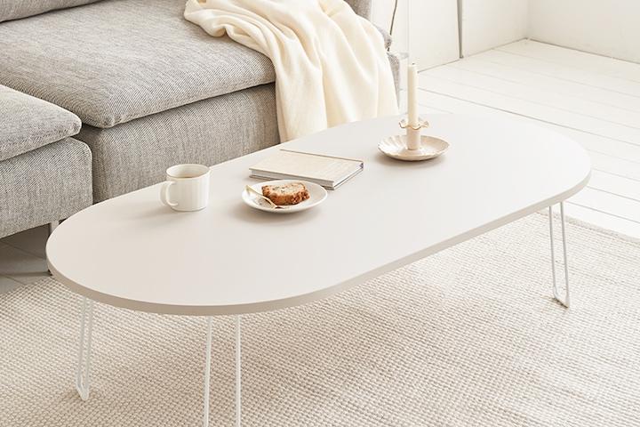 그랑데 거실테이블 1200 접이식 쇼파테이블 타원형 4colors