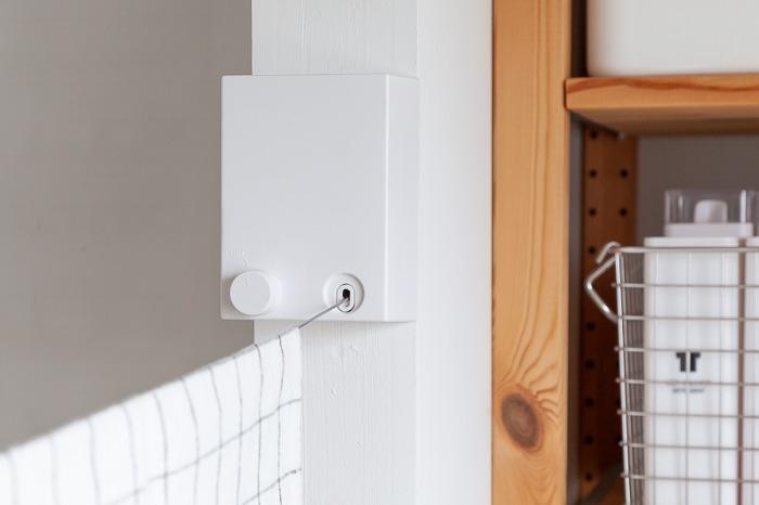 실내용 와이어 자동 빨래줄 다용도 걸이