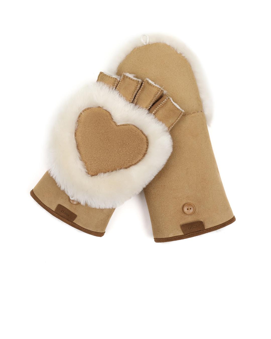 [WINTER] HEART SHEARING GLOVE [CAMEL]