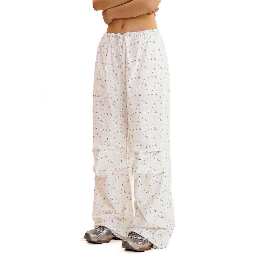 MOROMORO2 플로랄 패턴 파라슈트 팬츠 와이드팬츠 여성 밴딩바지