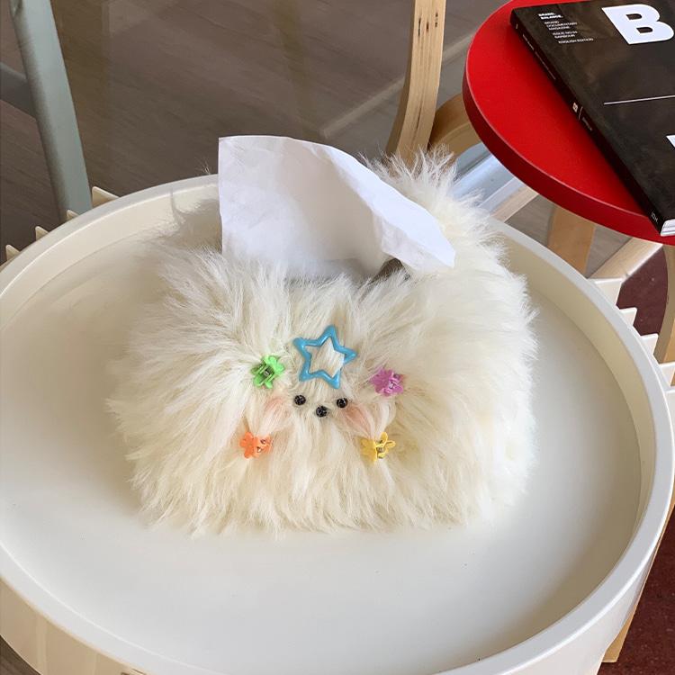 쏠띵즈 Puppy Retro Fluffy Tissue Case