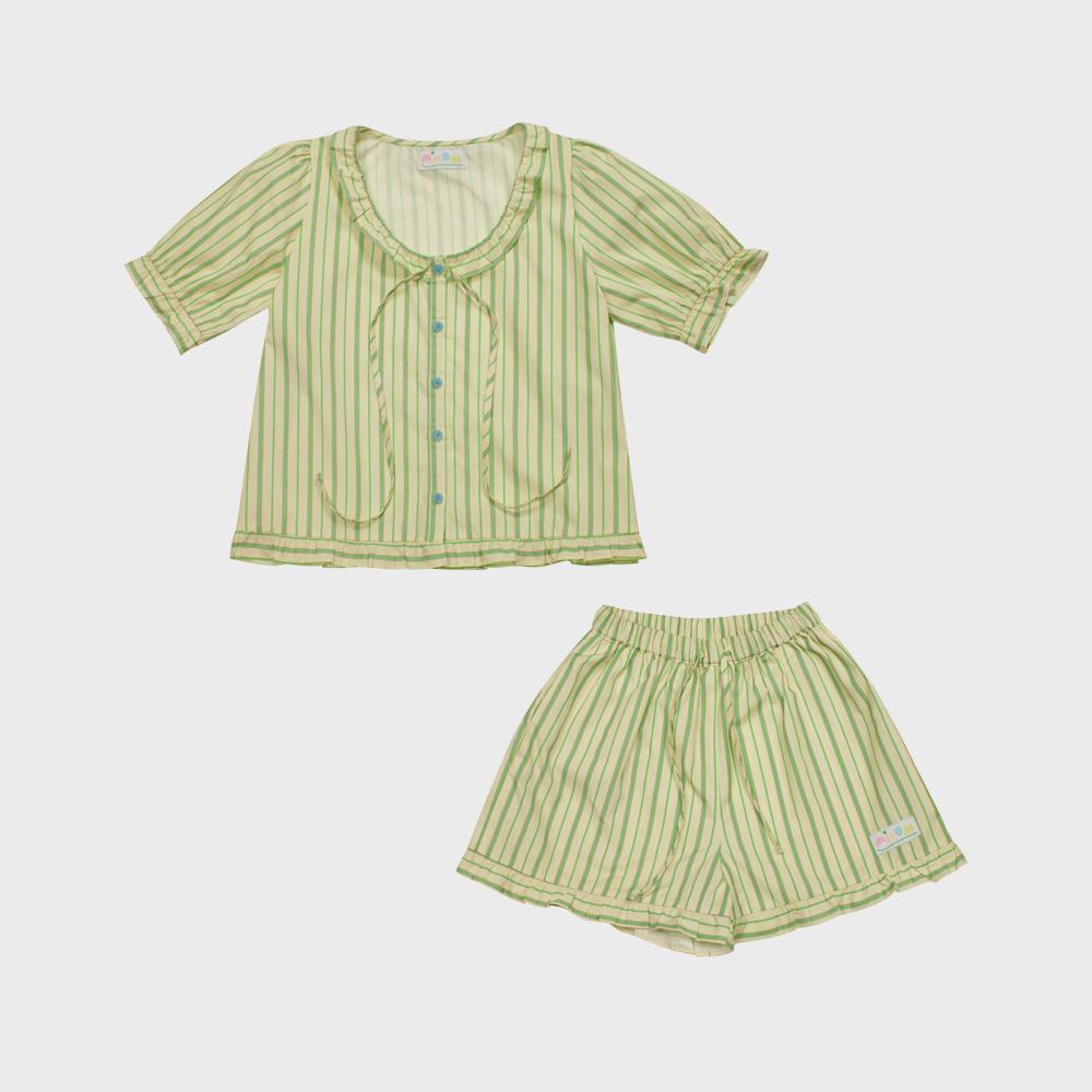 [MMOM] Frilly Pajama set / Green