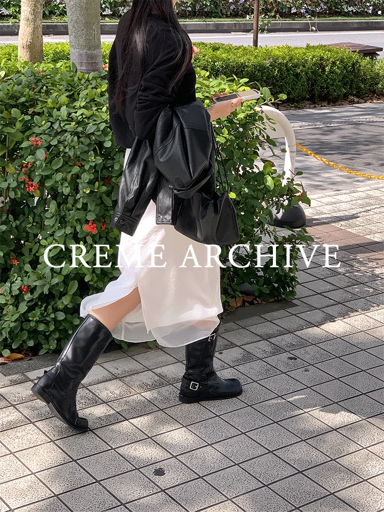 [뉴컬러추가] [CRÈME ARCHIVE] [하객룩] 셰리 레이어드 스커트