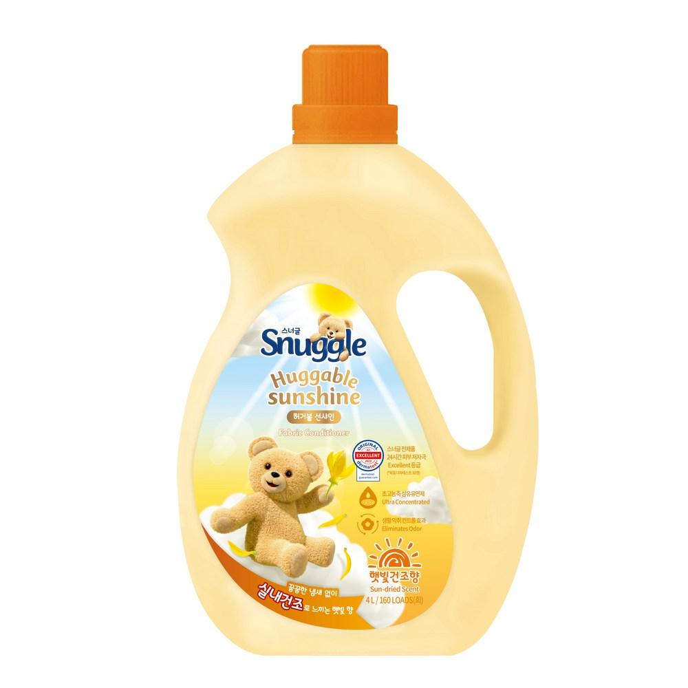 스너글 허거블 선샤인 섬유유연제 햇빛건조향 본품, 4L, 1개 - 액체섬유유연제 | 쿠팡