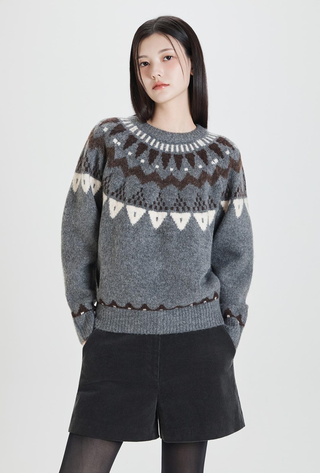 노르딕 패턴 풀오버_MIWKAFV14T