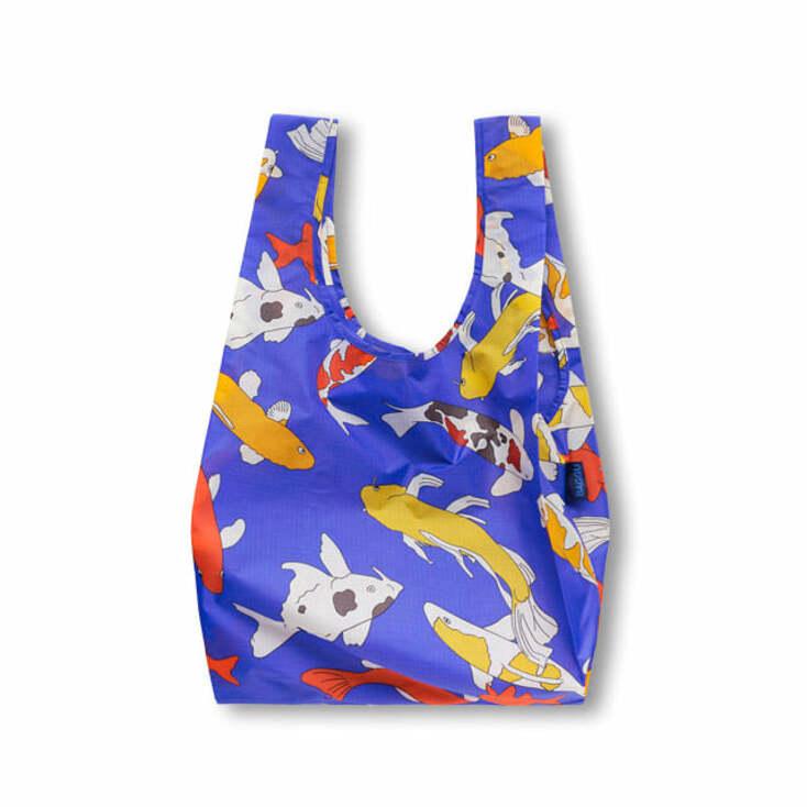 [바쿠백] 휴대용 장바구니 접이식 시장가방 Koi Pond