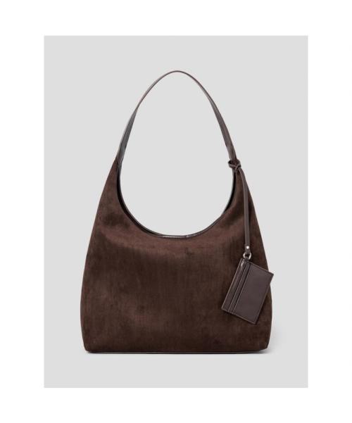 앤르니 하프 인조 스웨이드 호보백  브라운