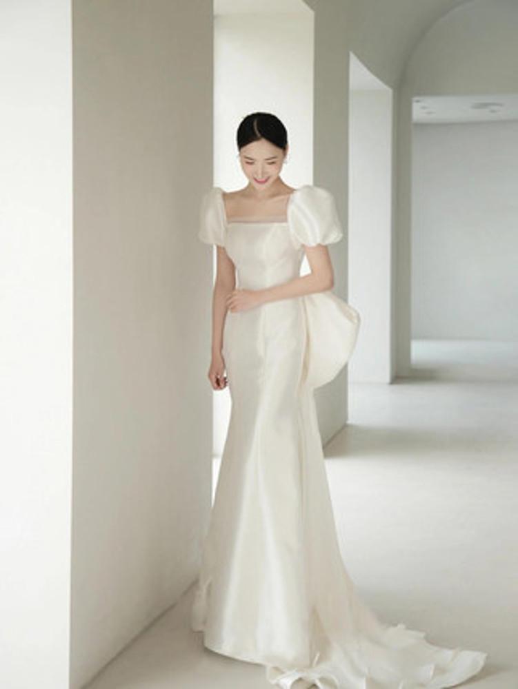 맞춤제작 유미 공단 셀프웨딩드레스 본식 빅사이즈 스몰웨딩