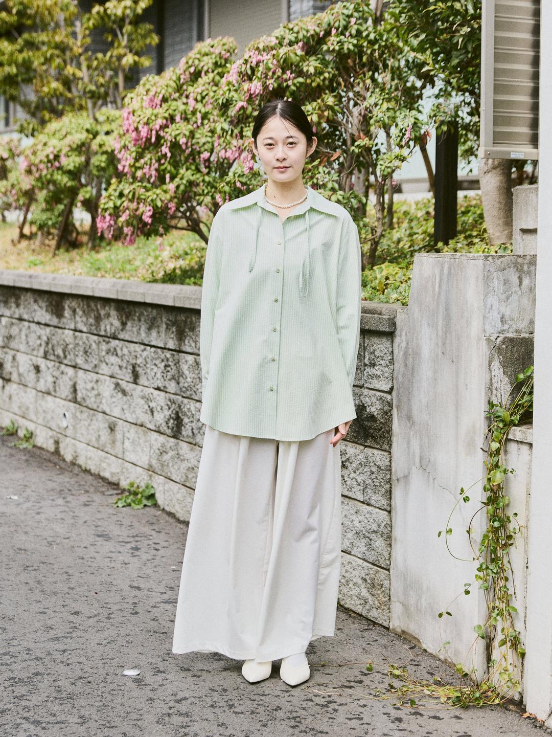 Ice Stripe Cream Shirt