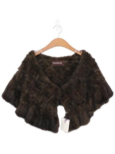 (미살착) ARBORENTE 클래식 무드 밍크 퍼 케이프 숄
