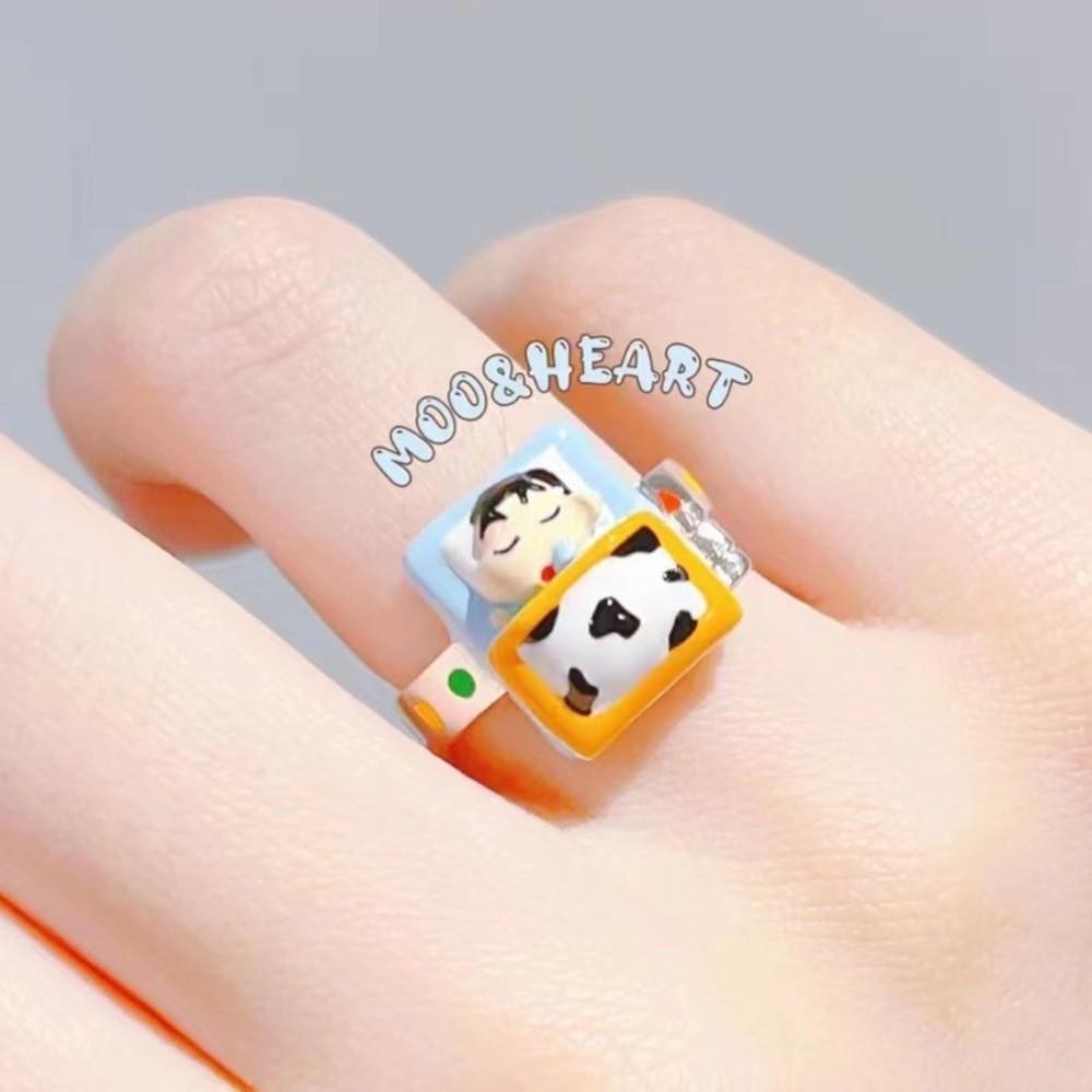 짱구 우정반지 2개 세트 우정링 우정 커플링 여자 학생 반지 굿즈