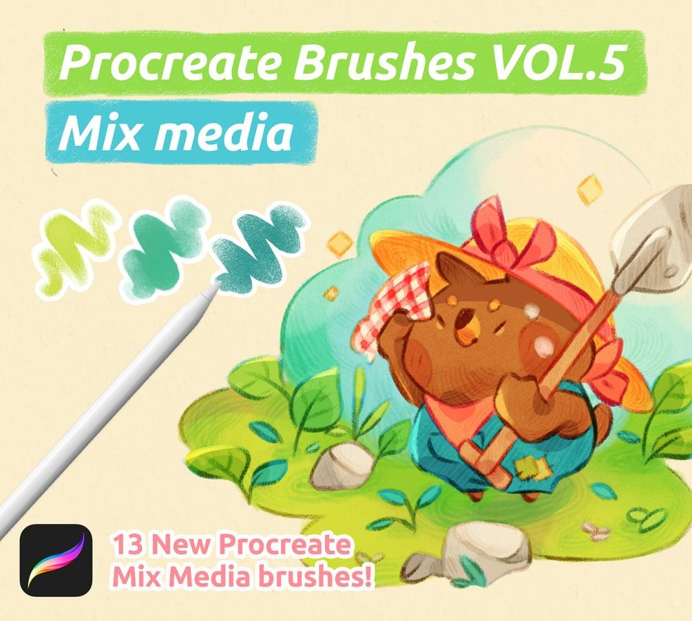 Procreate Brushes VOL.5 | Mix media