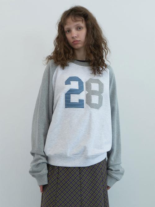 믹스 패치 스웻셔츠 (White Merange)