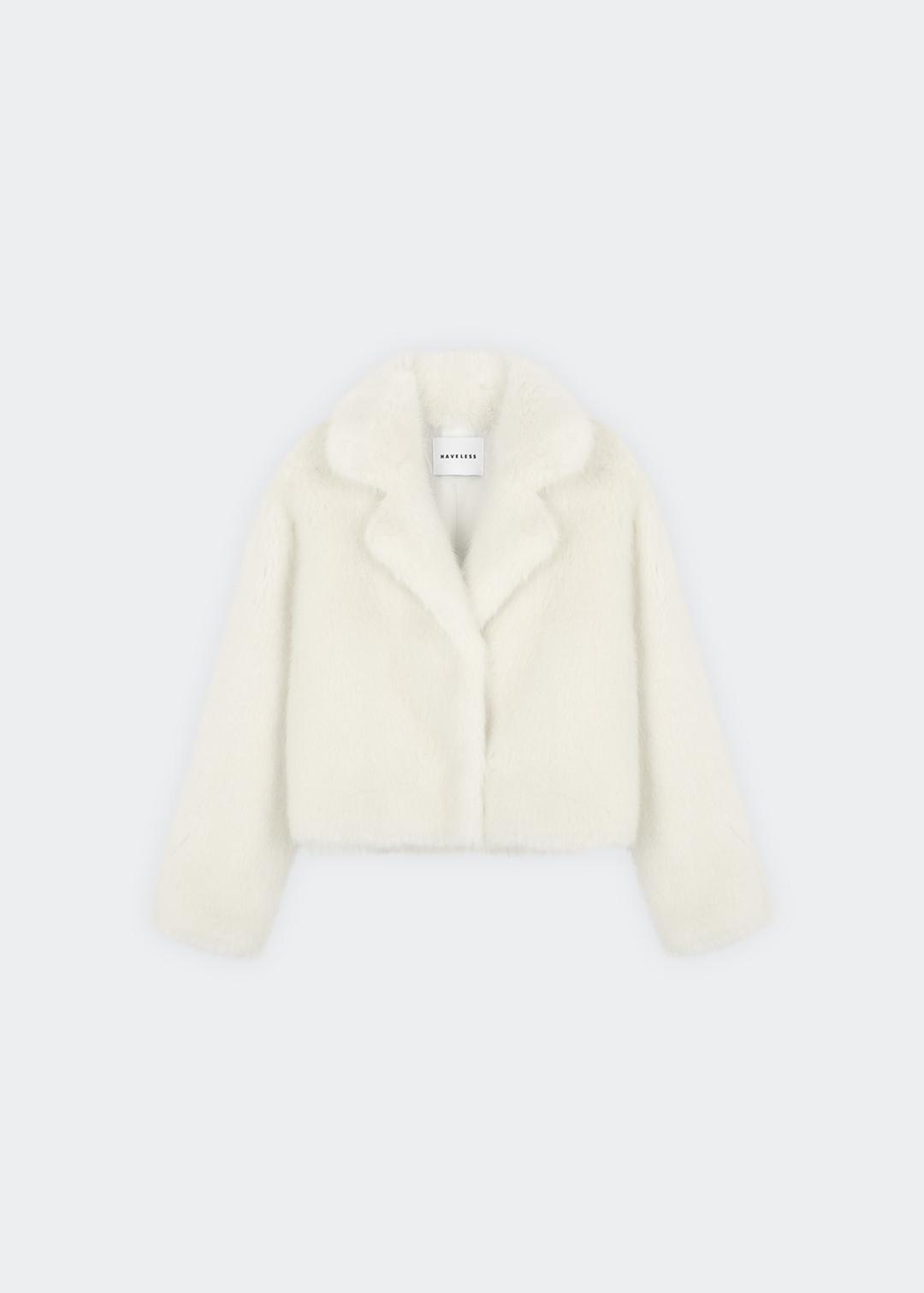 MIA FAUX FUR JACKET WHITE