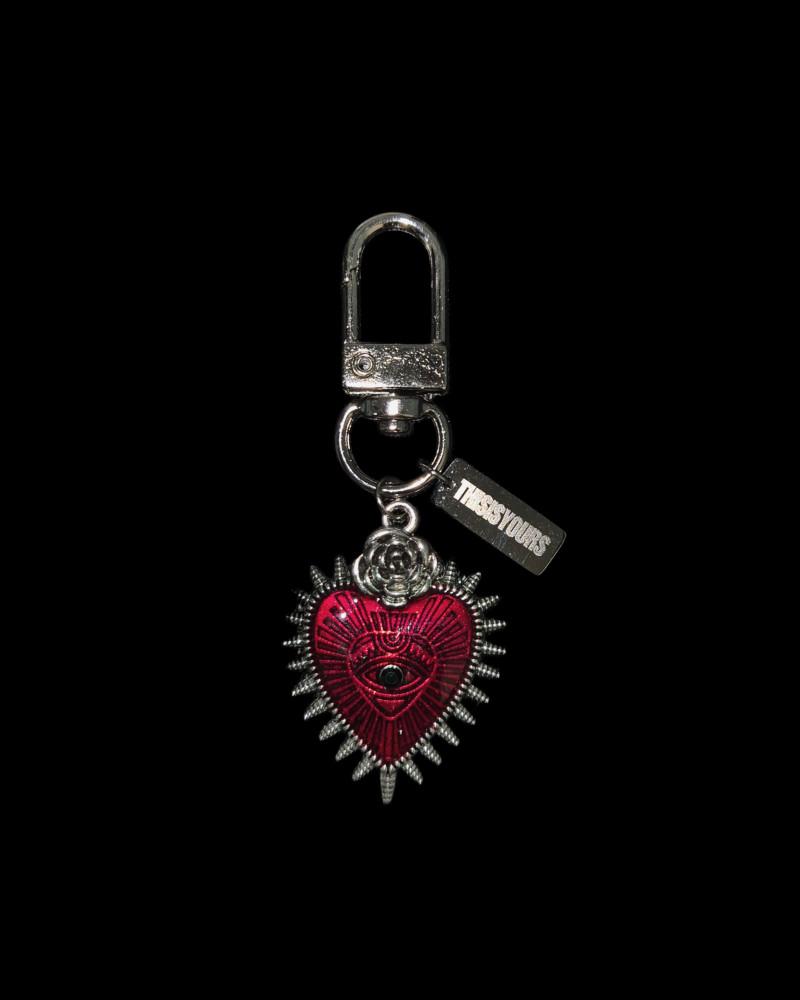 red heart keychain 레드 하트 키체인