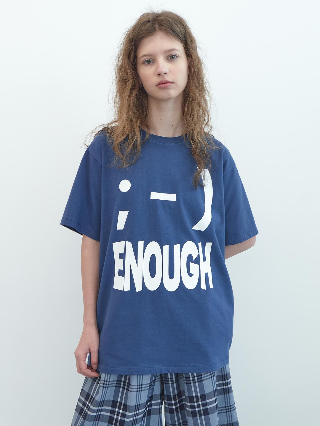 ENOUGH 박시 티셔츠 (Blue)