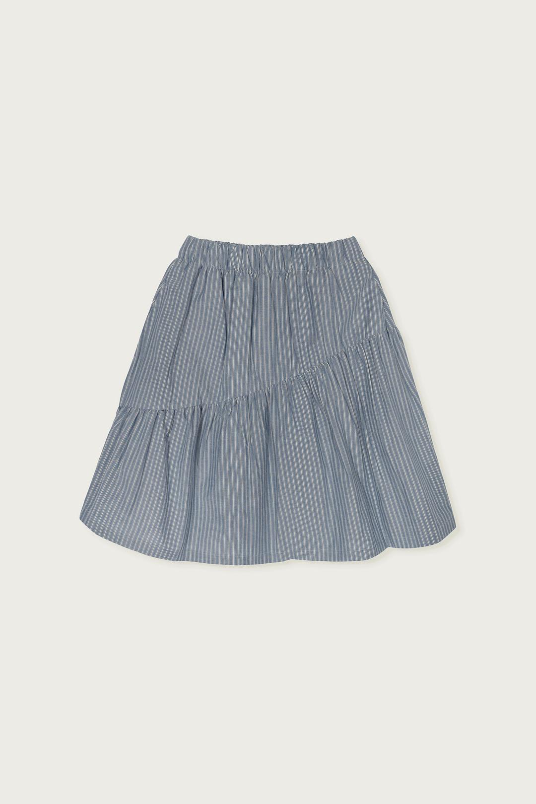 STRIPE ASYMMETRY SKIRT RAINY DAY