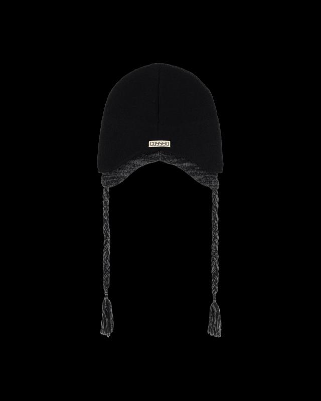 帽子 coyseio DOUBLE TROOPER BEANIE BLACK DOUBLE TROOPER BEANIE BLACK - coyseio
