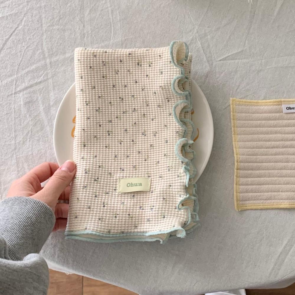 리리 키친크로스 와플 매트 소품덮개 가전덮개