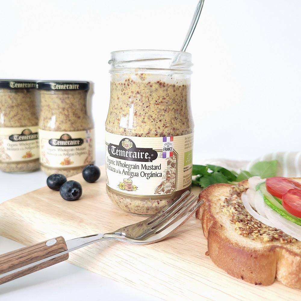 유기농 홀그레인 머스타드 무설탕 다이어트 씨겨자 샌드위치 스테이크 소스