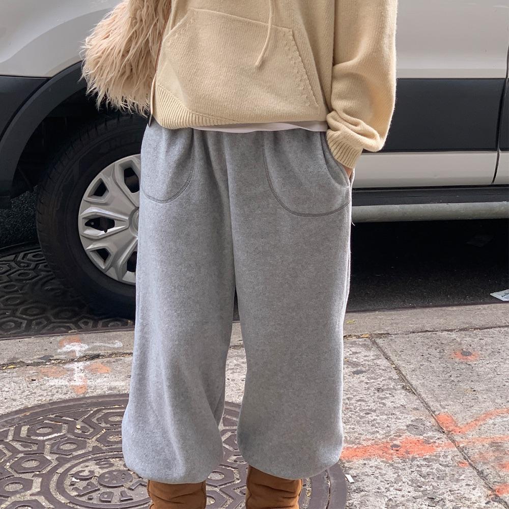 fleece pants (light grey)
