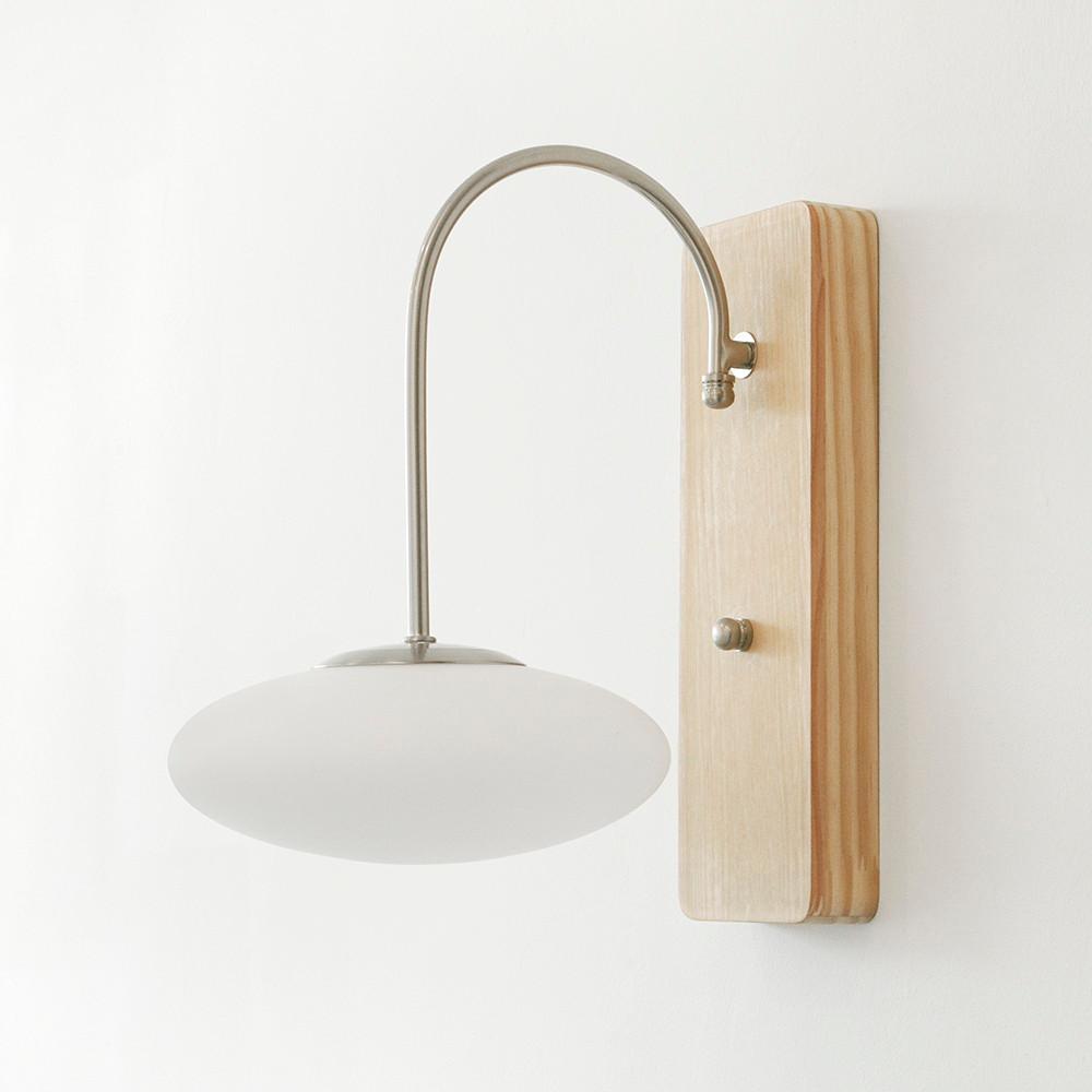 LED 10W 리모 원목 벽등 B타입 카페 침실 우드 유리 파이프 조명