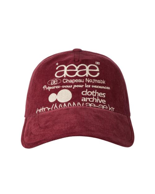 WEB LOGO CORDUROY CAP [BURGUNDY]