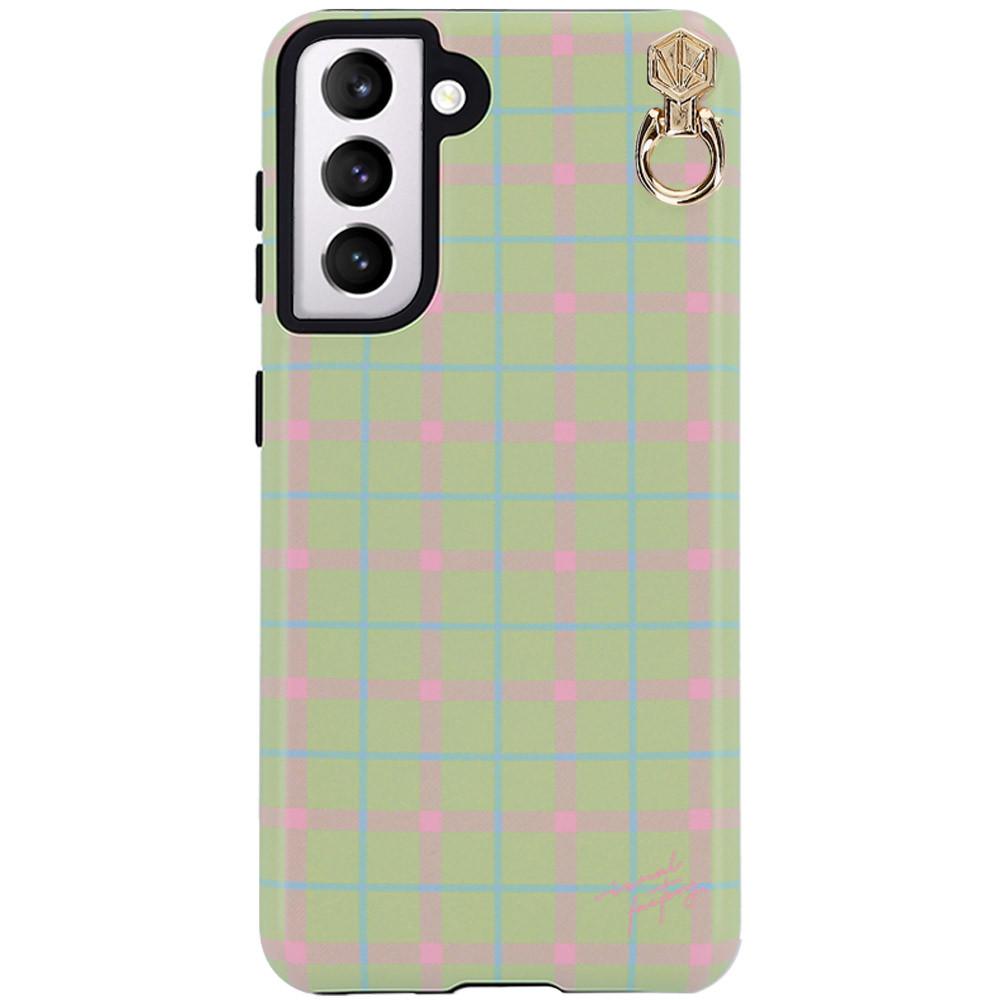 뉴트로체크 라이트라임 갤럭시s23 s22 21 노트20 울트라 플러스 케이스