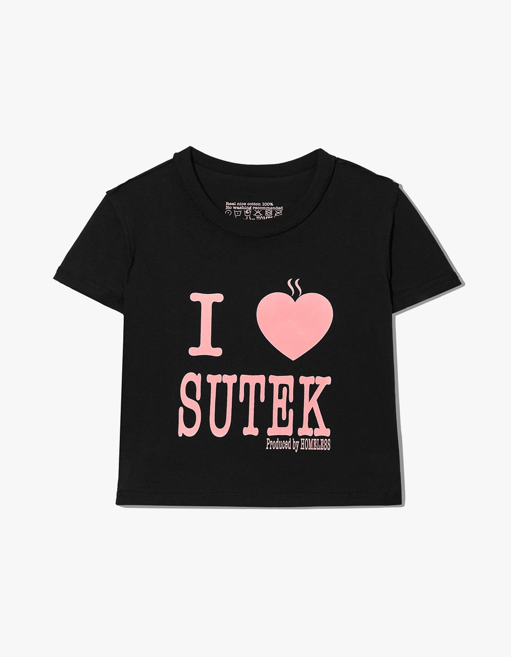 Sutek inside out W crop S sleeve - Black