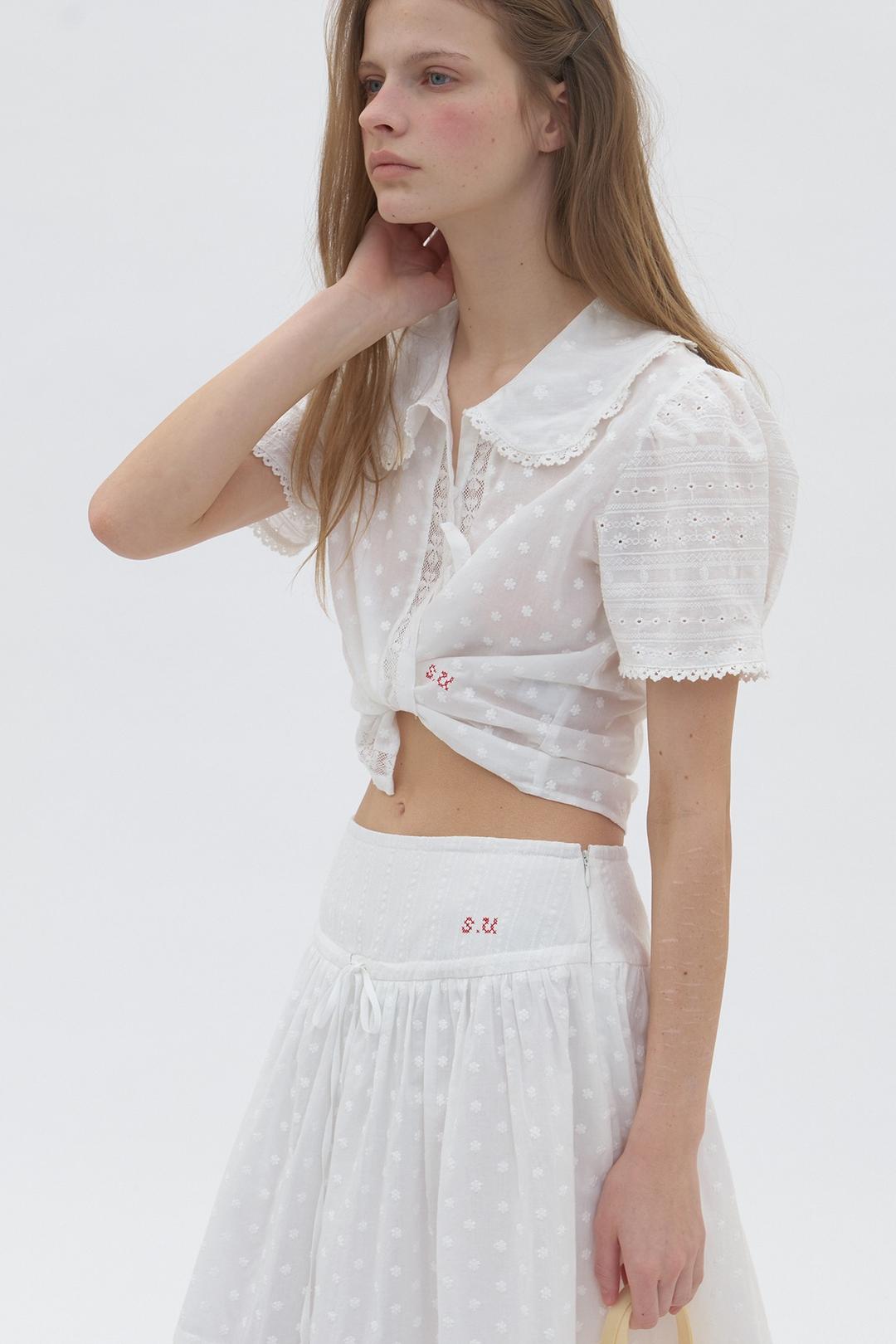 Mix Lace Blouse White (5th)
