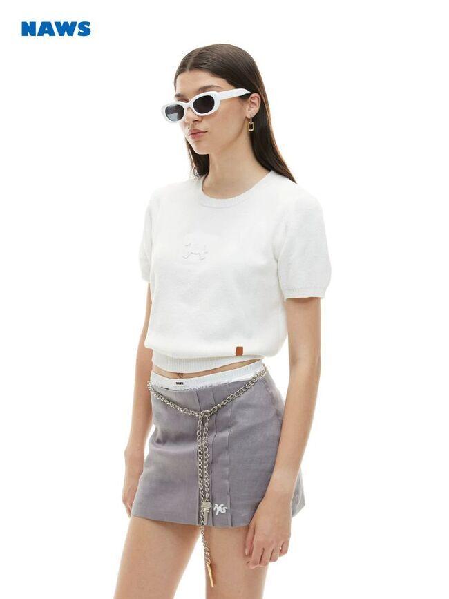 [NOTAWEAR] Lyocell Linen Low-Rise A-Line Mini Skirt