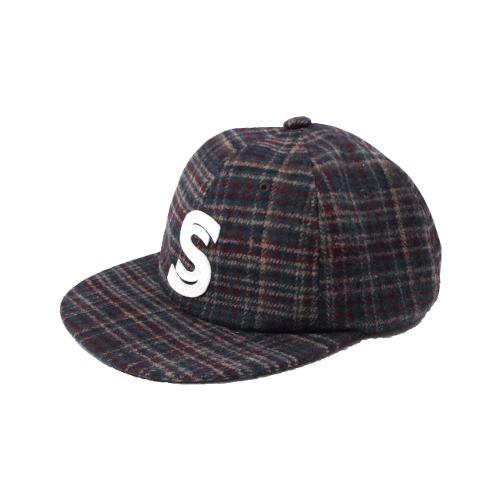 EMBLEM PATCH WOOL CHECK CAP (GREEN)