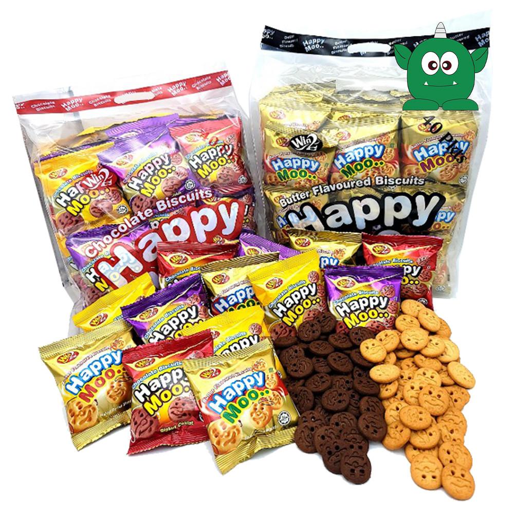 Win2 위니 해피무 초코맛 버터향 2종 480g (12g x 40개) 대용량 과자 쿠키
