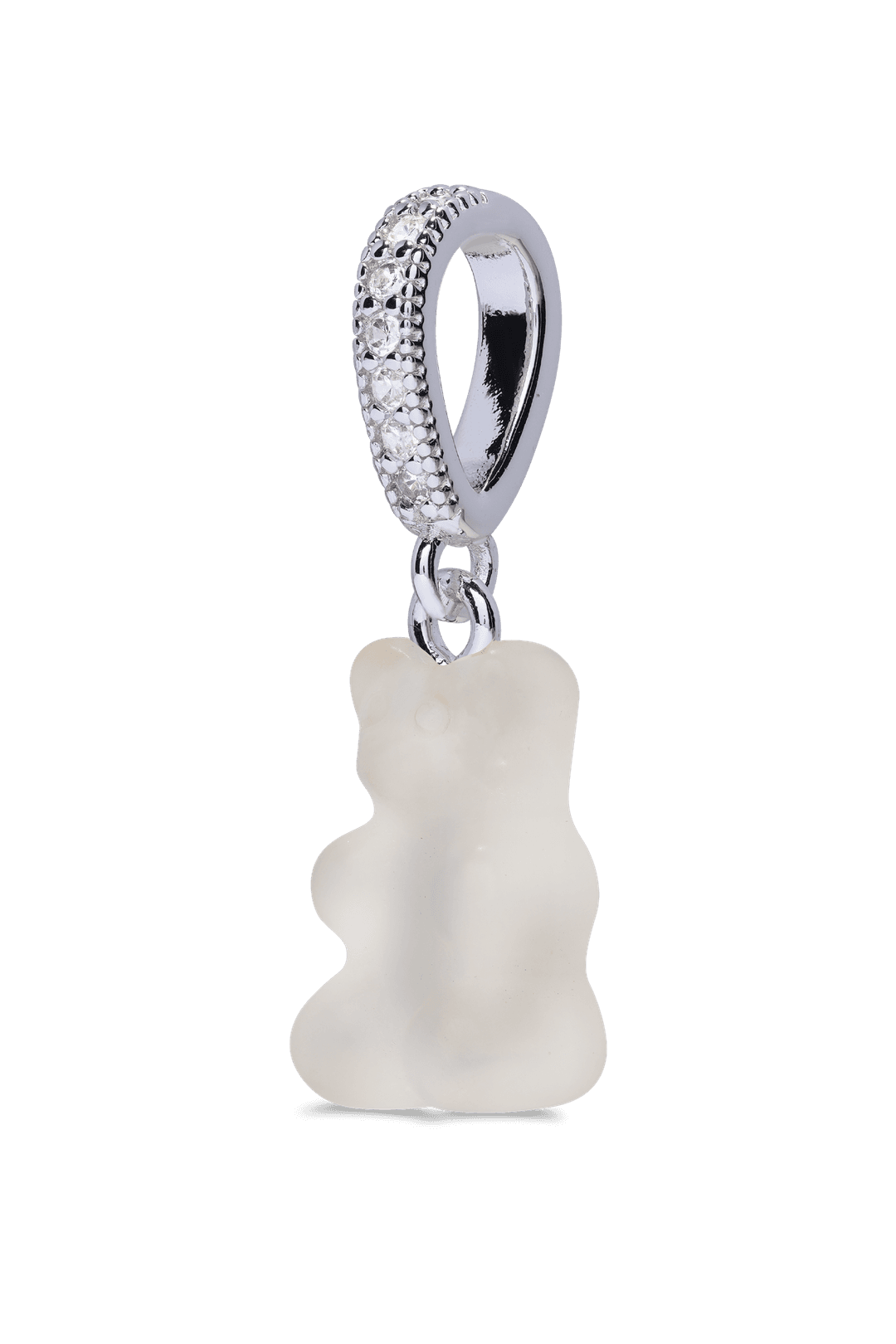 Crystal Nostalgia bear - Pave Connector - Silver plated - Opal