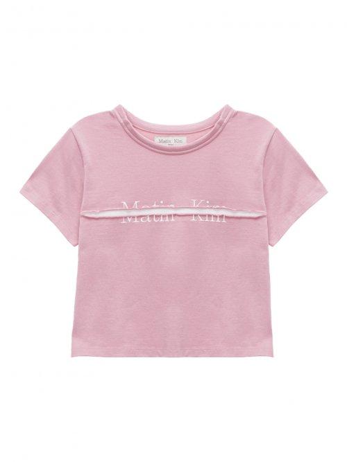 CUTTED LOGO CROP TOP IN PINK
