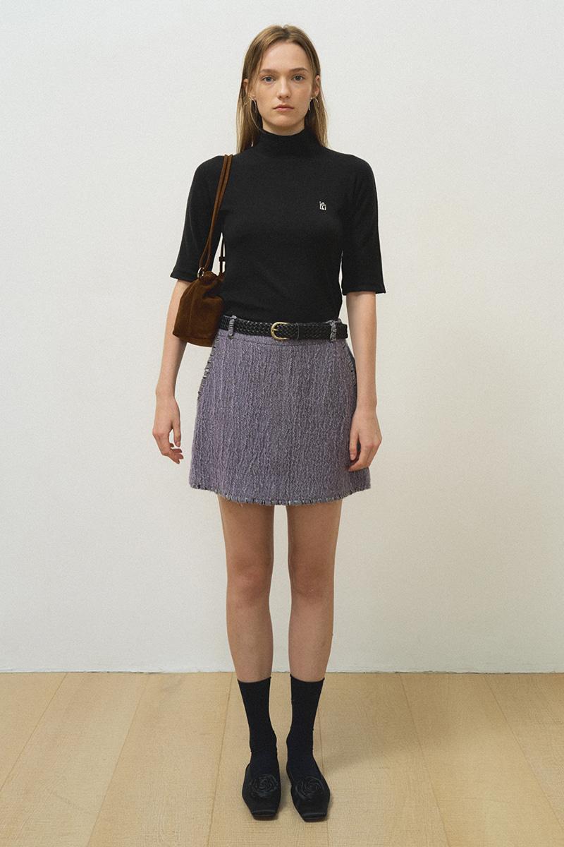 Snow turtleneck T Black