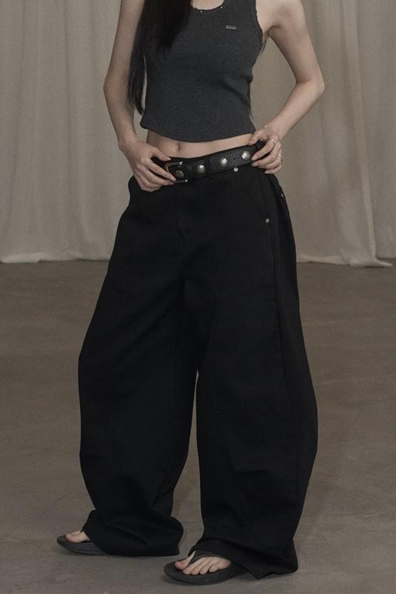 Cotton Balloon Pants (black)