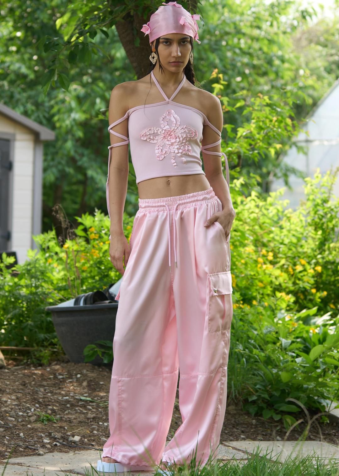 5.26 순차발송 SATIN CARGO PANTS (PINK)